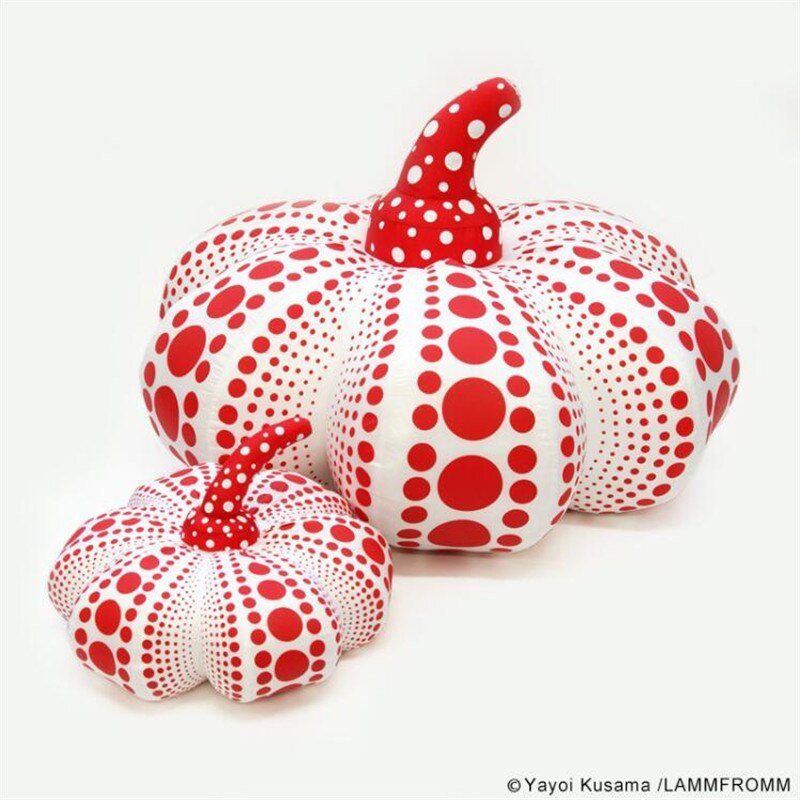 Modern Yayoi Kusama Inspired Red Pumpkin Plush Pillow Stuffed Toy M5535